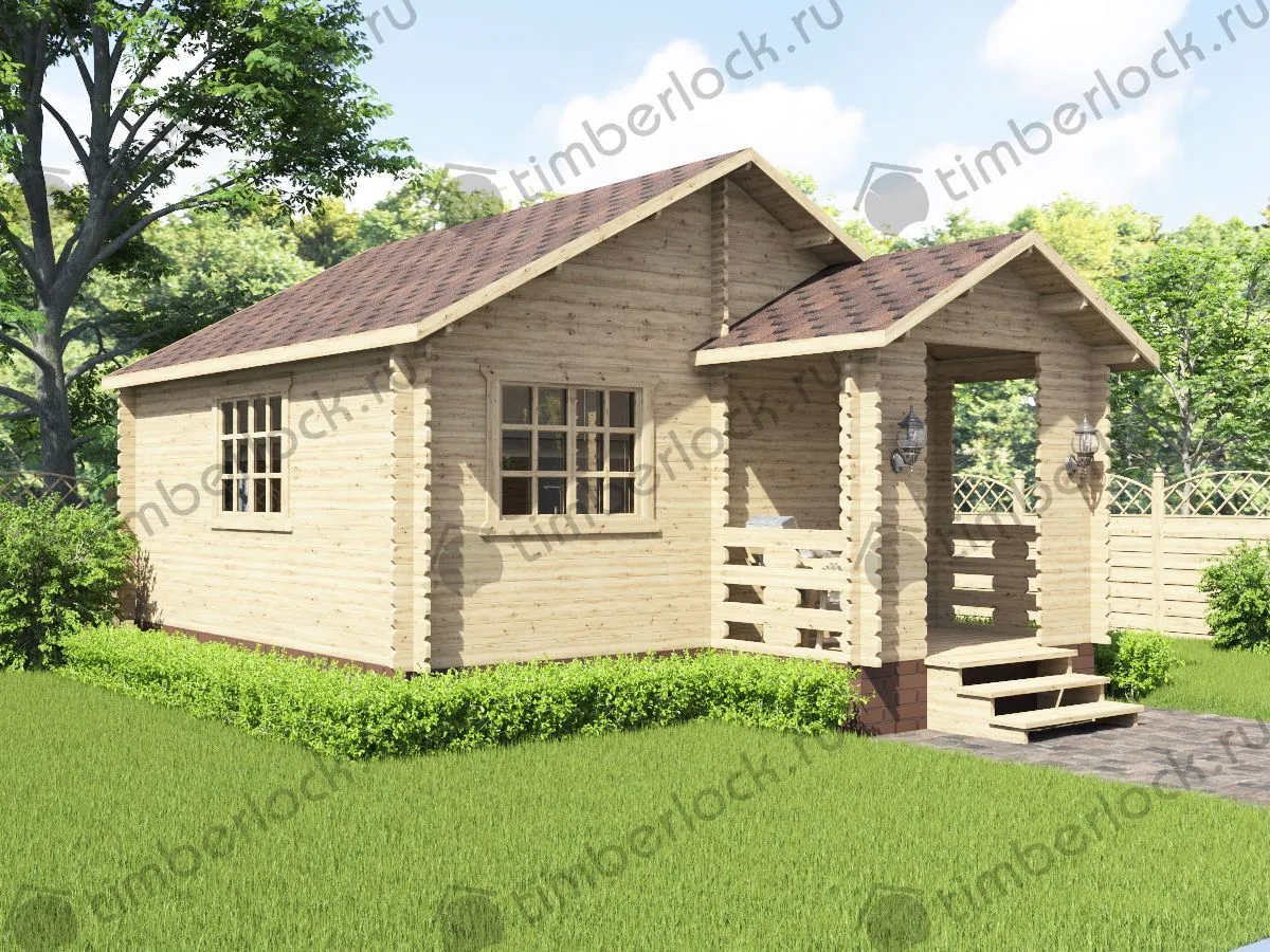 Садовый домик с верандой С-55-2