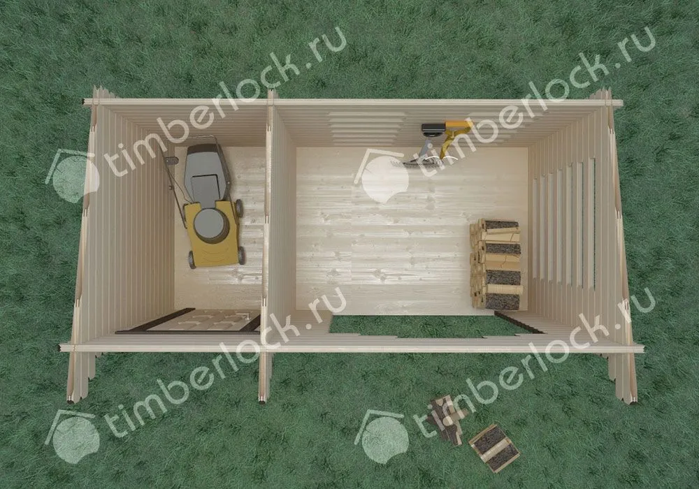 Хозблок из бруса Х-42-2