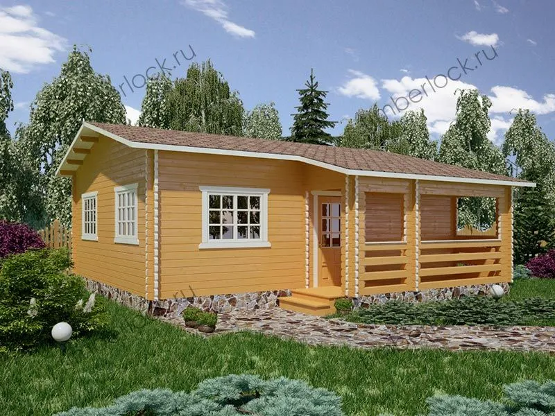 Дачный домик из бруса Д-758-1