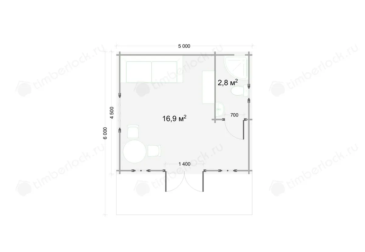 Летний домик для пляжа П-545-1