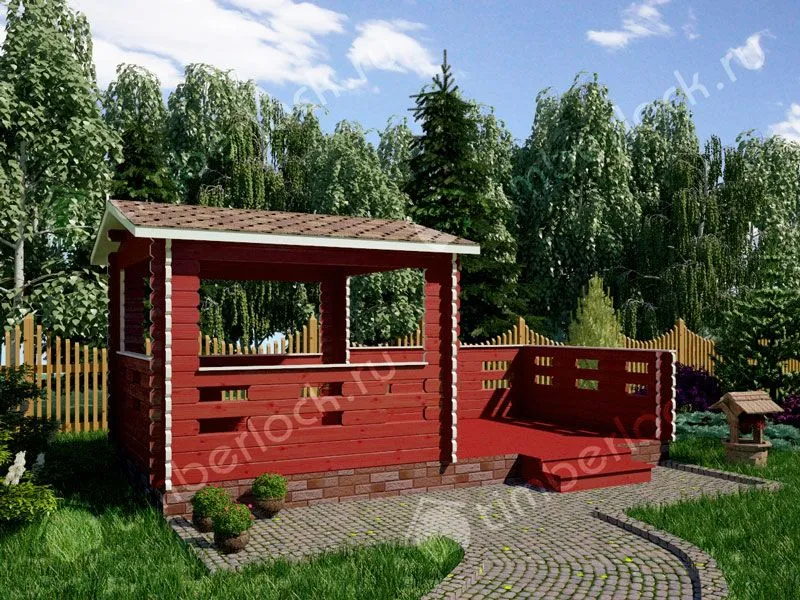 Беседка прямоугольная Б-33-4