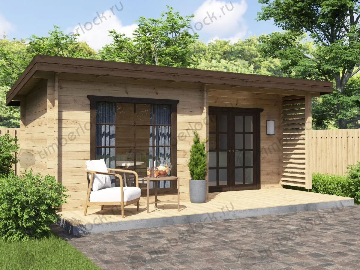 Садовый домик с террасой С-63
