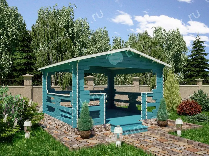 Беседка из бруса Б-44-2