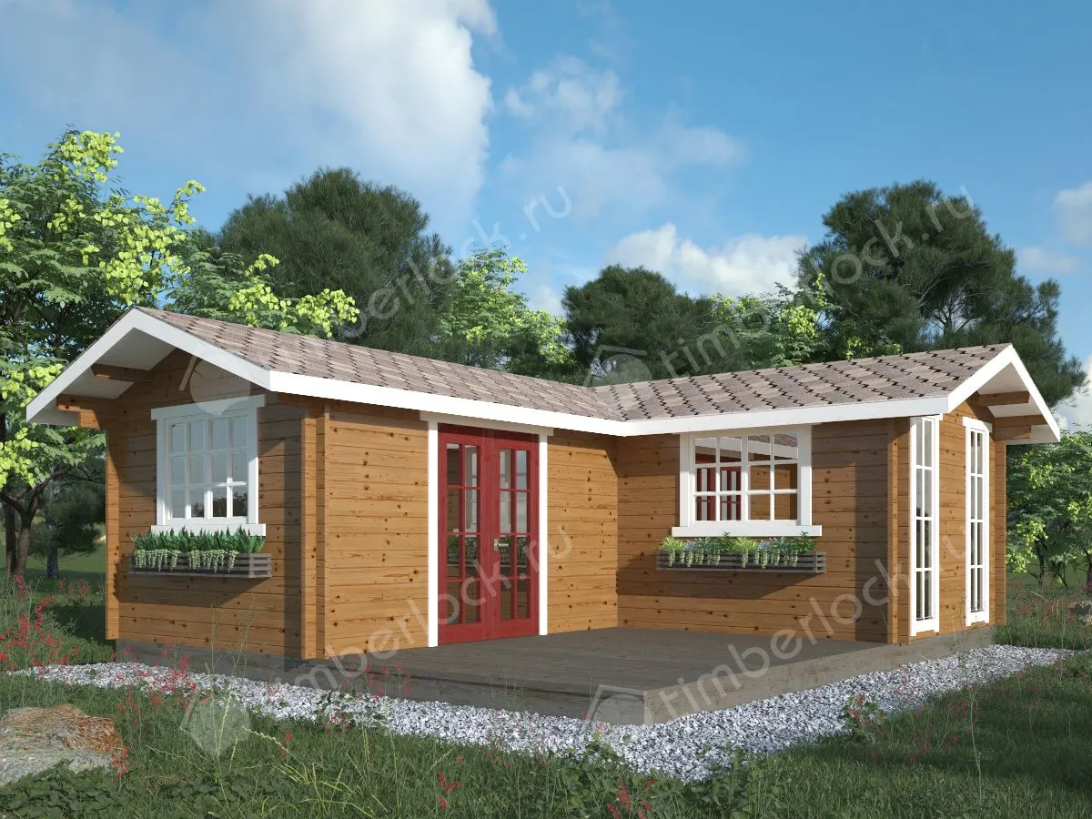 Садовый домик из бруса С-76