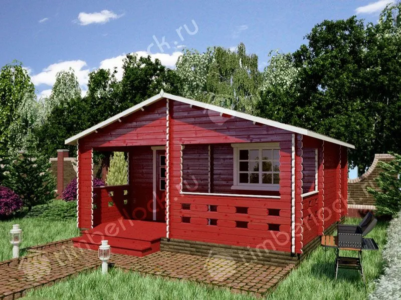 Дачный дом с верандой Д-5538-2