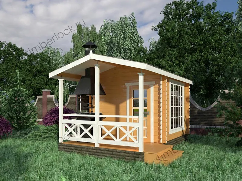 Беседка с мангалом Б-345-2