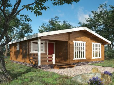 Дачный дом с верандой Д-98