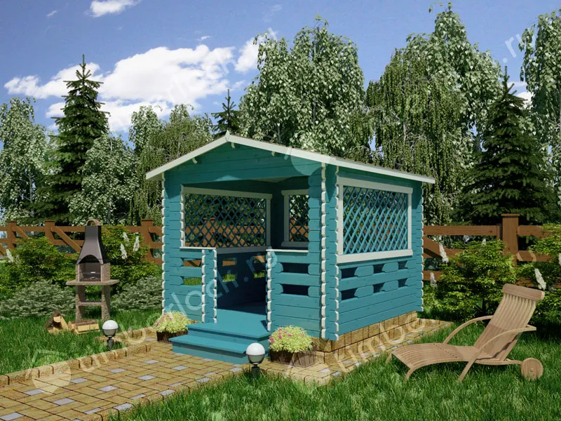 Беседка деревянная садовая Б-33-7