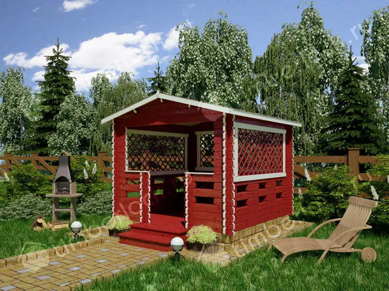 Беседка деревянная садовая Б-33-7