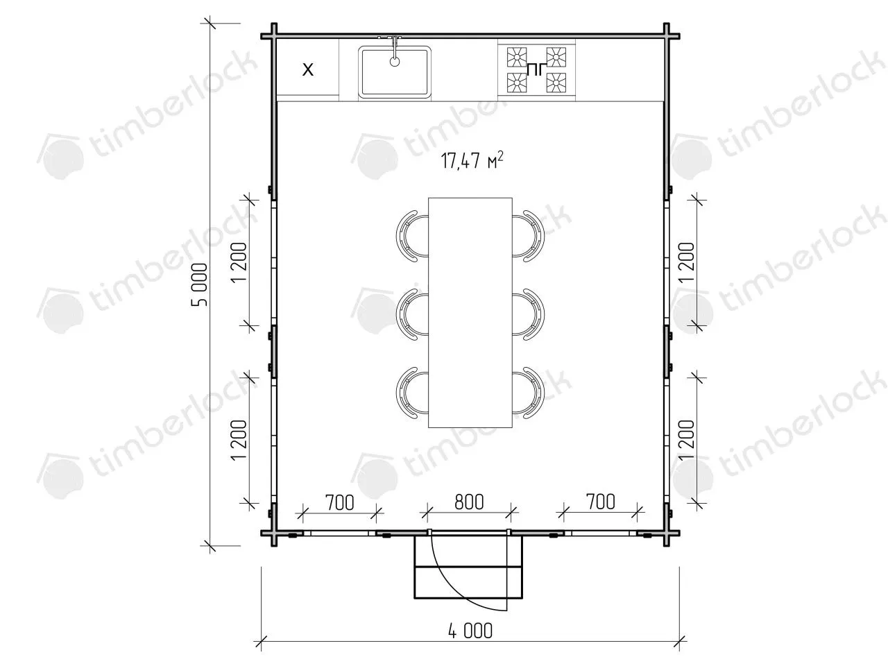 Беседка закрытая Б-45