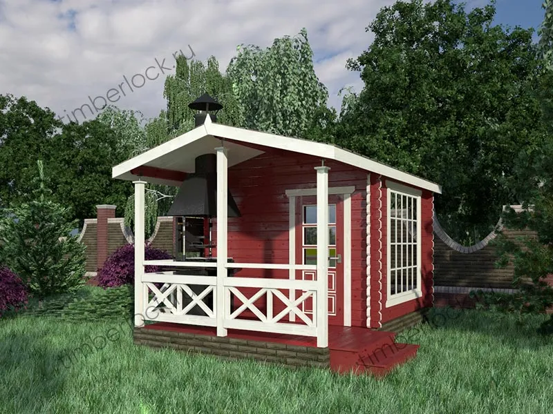 Беседка с мангалом Б-345-2