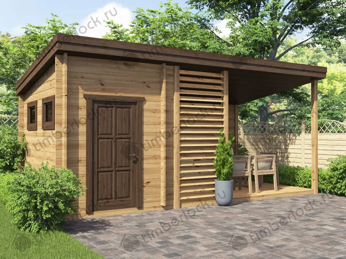 Беседка с хозблоком Б-63