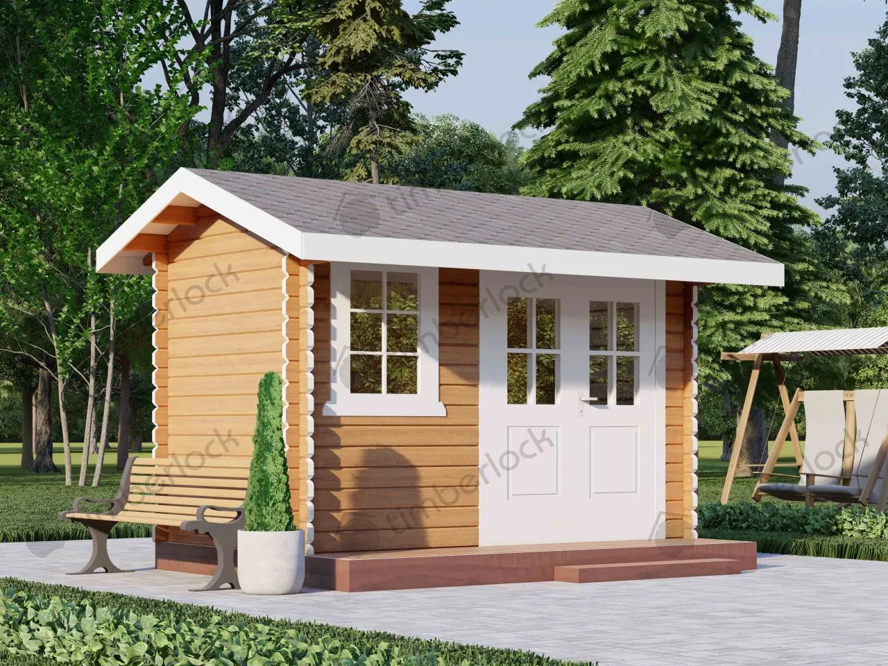 Хозблок из бруса Х-235