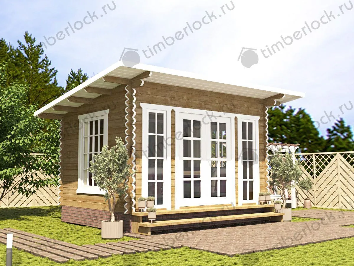 Беседка односкатная Б-35-1