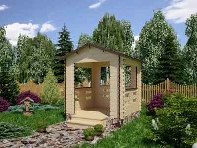 Беседка деревянная Б-2525