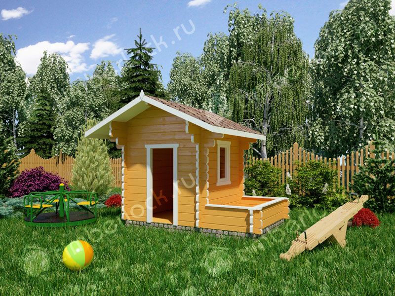 Детский домик из дерева «Избушка»